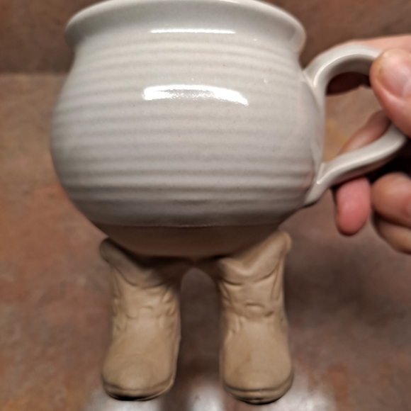 Vintage Muddy Waters Cowboy Boot Ceramic Cup Pottery Mug 5" 1994 - Picture 4 of 11